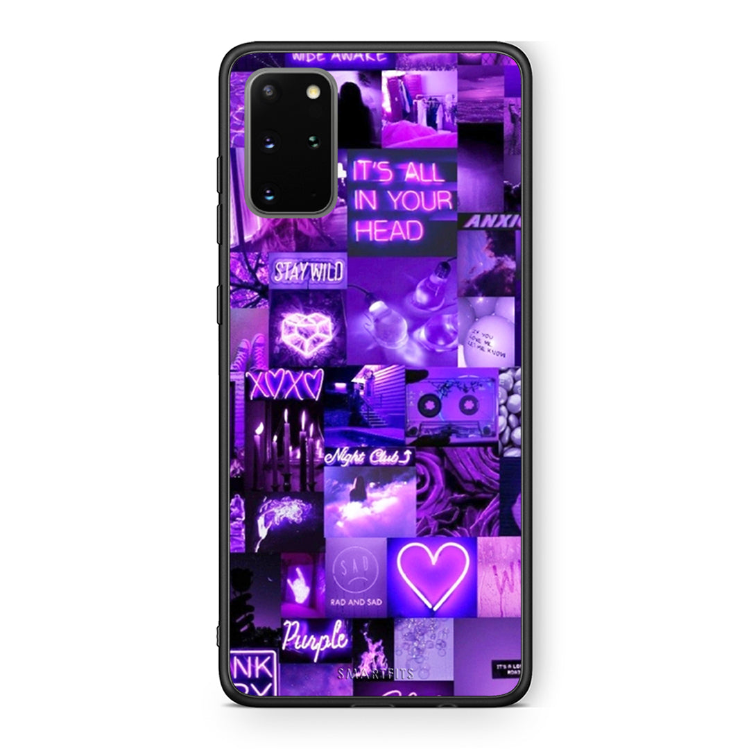 Samsung S20 Plus Collage Stay Wild Θήκη Αγίου Βαλεντίνου από τη Smartfits με σχέδιο στο πίσω μέρος και μαύρο περίβλημα | Smartphone case with colorful back and black bezels by Smartfits