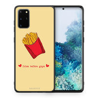 Thumbnail for Θήκη Αγίου Βαλεντίνου Samsung S20 Plus Fries Before Guys από τη Smartfits με σχέδιο στο πίσω μέρος και μαύρο περίβλημα | Samsung S20 Plus Fries Before Guys case with colorful back and black bezels