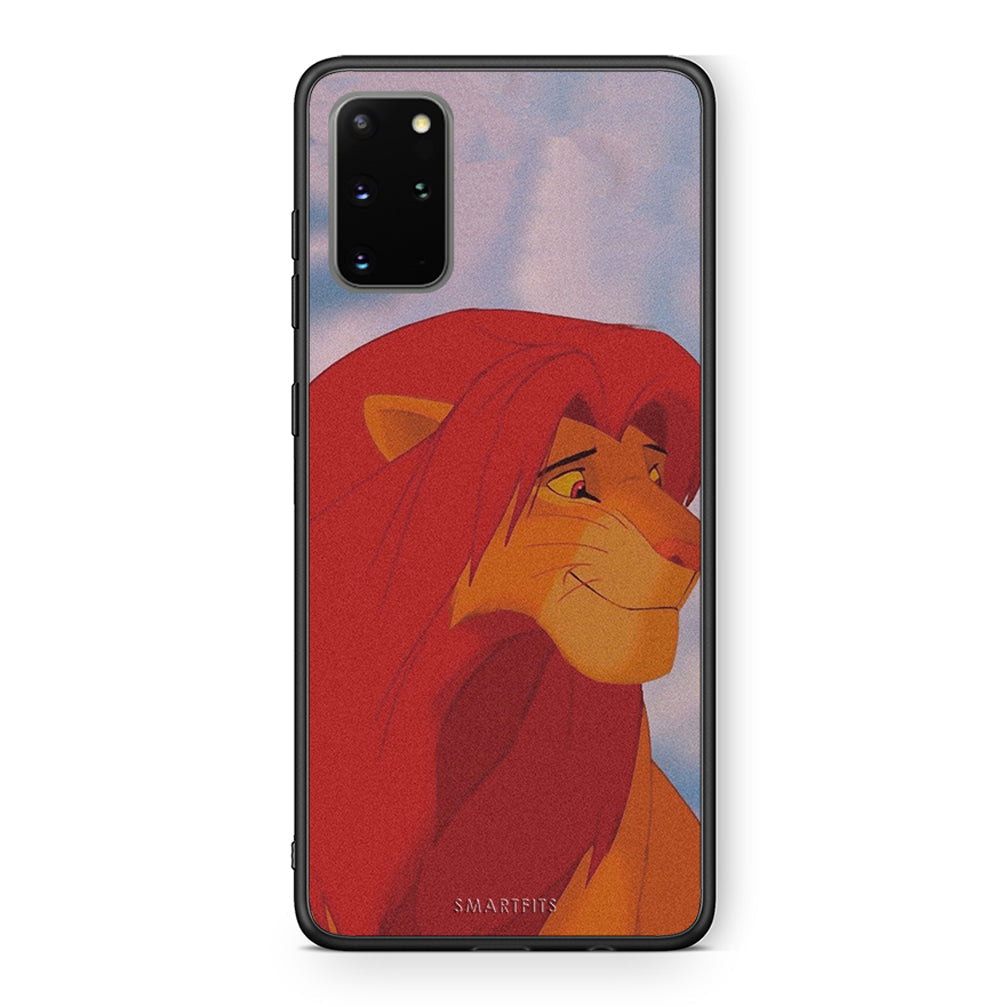 Samsung S20 Plus Lion Love 1 Θήκη Αγίου Βαλεντίνου από τη Smartfits με σχέδιο στο πίσω μέρος και μαύρο περίβλημα | Smartphone case with colorful back and black bezels by Smartfits