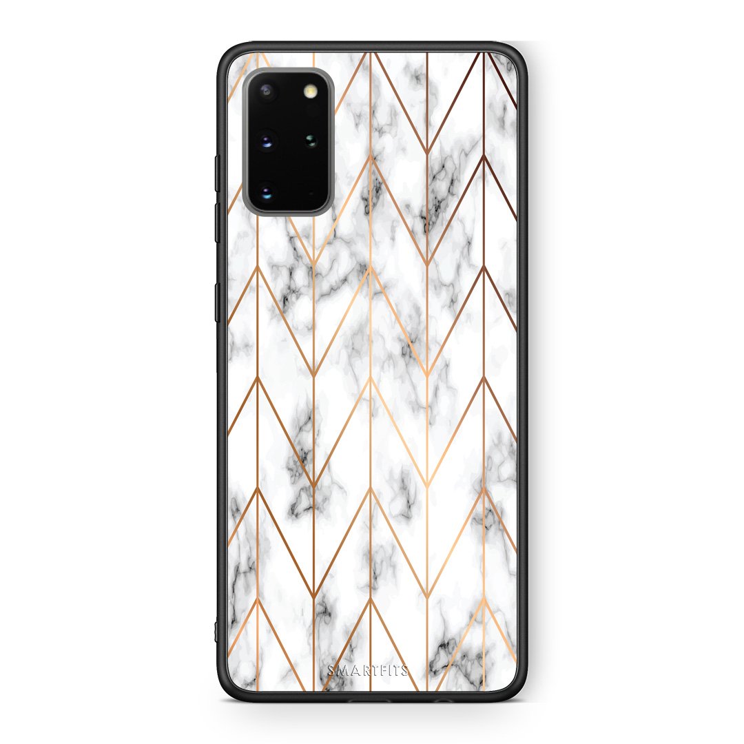 44 - Samsung S20 Plus Gold Geometric Marble case, cover, bumper