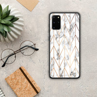 Thumbnail for Marble Gold Geometric - Samsung Galaxy S20+ Case