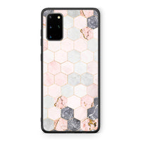 Thumbnail for 4 - Samsung S20 Plus Hexagon Pink Marble case, cover, bumper
