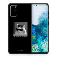 Thumbnail for Θήκη Samsung S20 Plus Meme Cat από τη Smartfits με σχέδιο στο πίσω μέρος και μαύρο περίβλημα | Samsung S20 Plus Meme Cat case with colorful back and black bezels