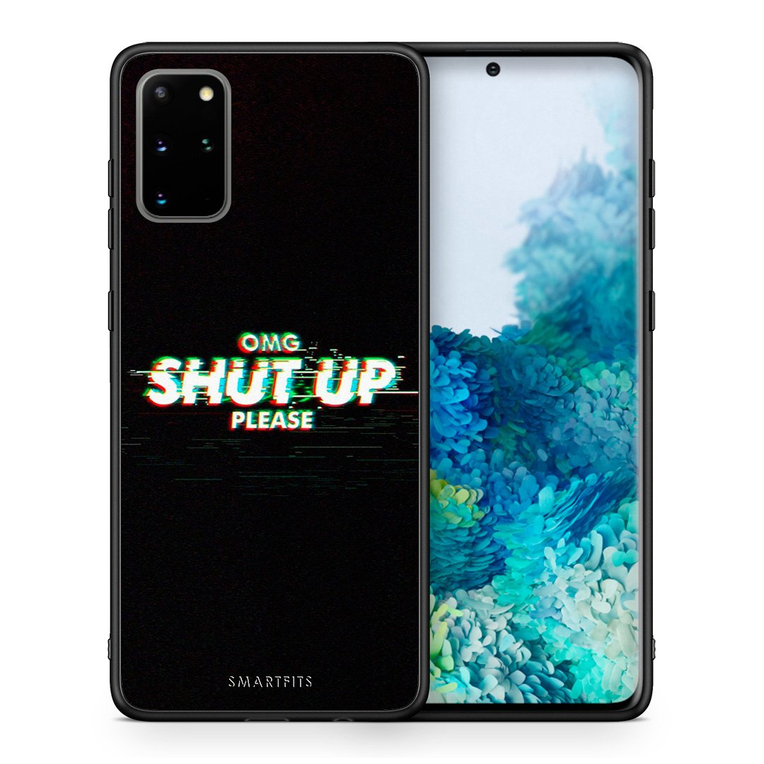 Θήκη Samsung S20 Plus OMG ShutUp από τη Smartfits με σχέδιο στο πίσω μέρος και μαύρο περίβλημα | Samsung S20 Plus OMG ShutUp case with colorful back and black bezels