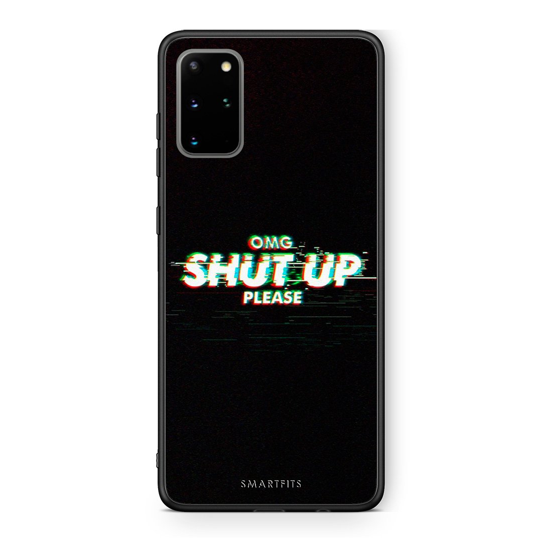 Samsung S20 Plus OMG ShutUp θήκη από τη Smartfits με σχέδιο στο πίσω μέρος και μαύρο περίβλημα | Smartphone case with colorful back and black bezels by Smartfits