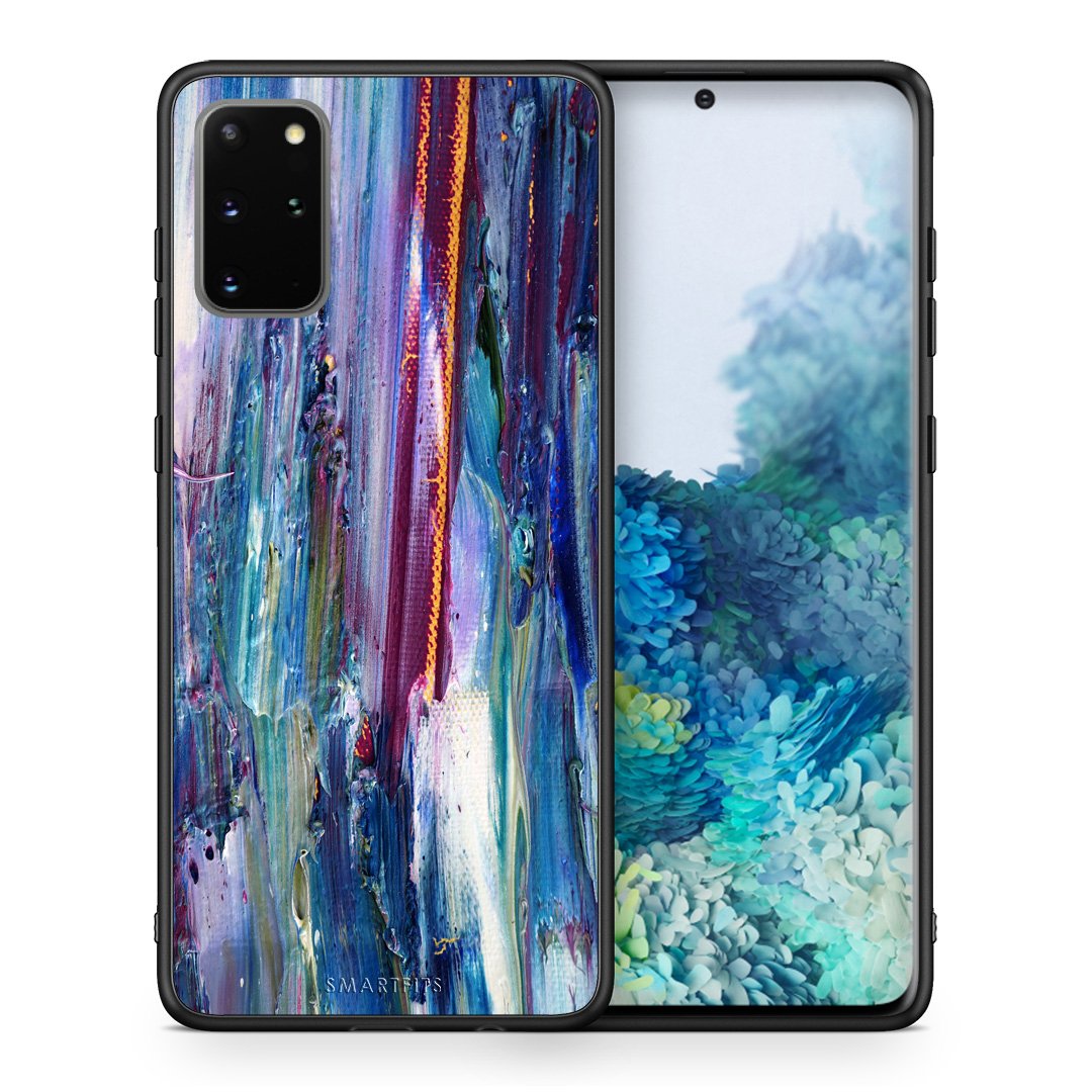 Θήκη Samsung S20 Plus Winter Paint από τη Smartfits με σχέδιο στο πίσω μέρος και μαύρο περίβλημα | Samsung S20 Plus Winter Paint case with colorful back and black bezels