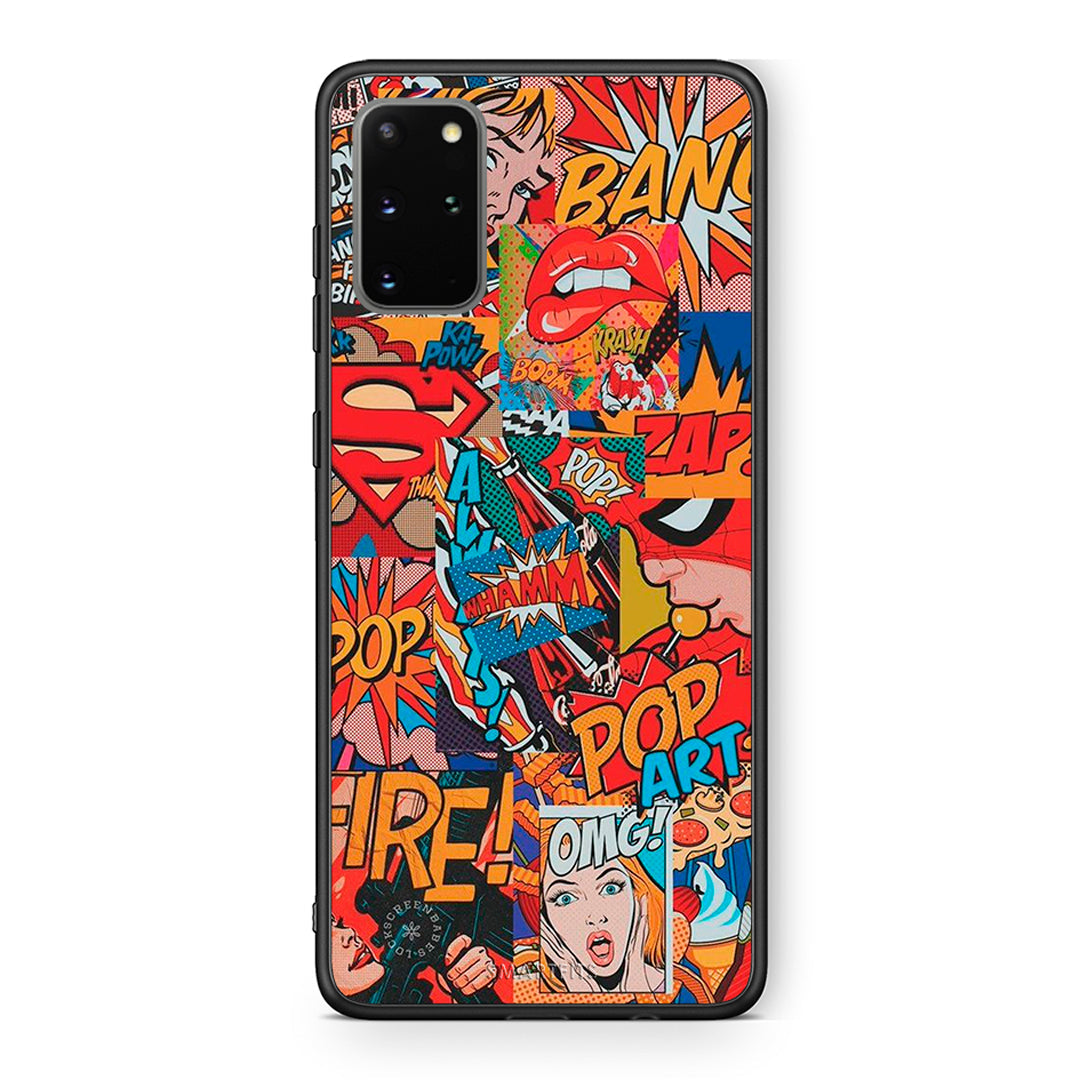 Samsung S20 Plus PopArt OMG θήκη από τη Smartfits με σχέδιο στο πίσω μέρος και μαύρο περίβλημα | Smartphone case with colorful back and black bezels by Smartfits