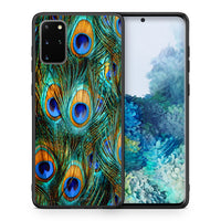 Thumbnail for Θήκη Samsung S20 Plus Real Peacock Feathers από τη Smartfits με σχέδιο στο πίσω μέρος και μαύρο περίβλημα | Samsung S20 Plus Real Peacock Feathers case with colorful back and black bezels