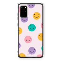 Thumbnail for Samsung S20 Plus Smiley Faces θήκη από τη Smartfits με σχέδιο στο πίσω μέρος και μαύρο περίβλημα | Smartphone case with colorful back and black bezels by Smartfits