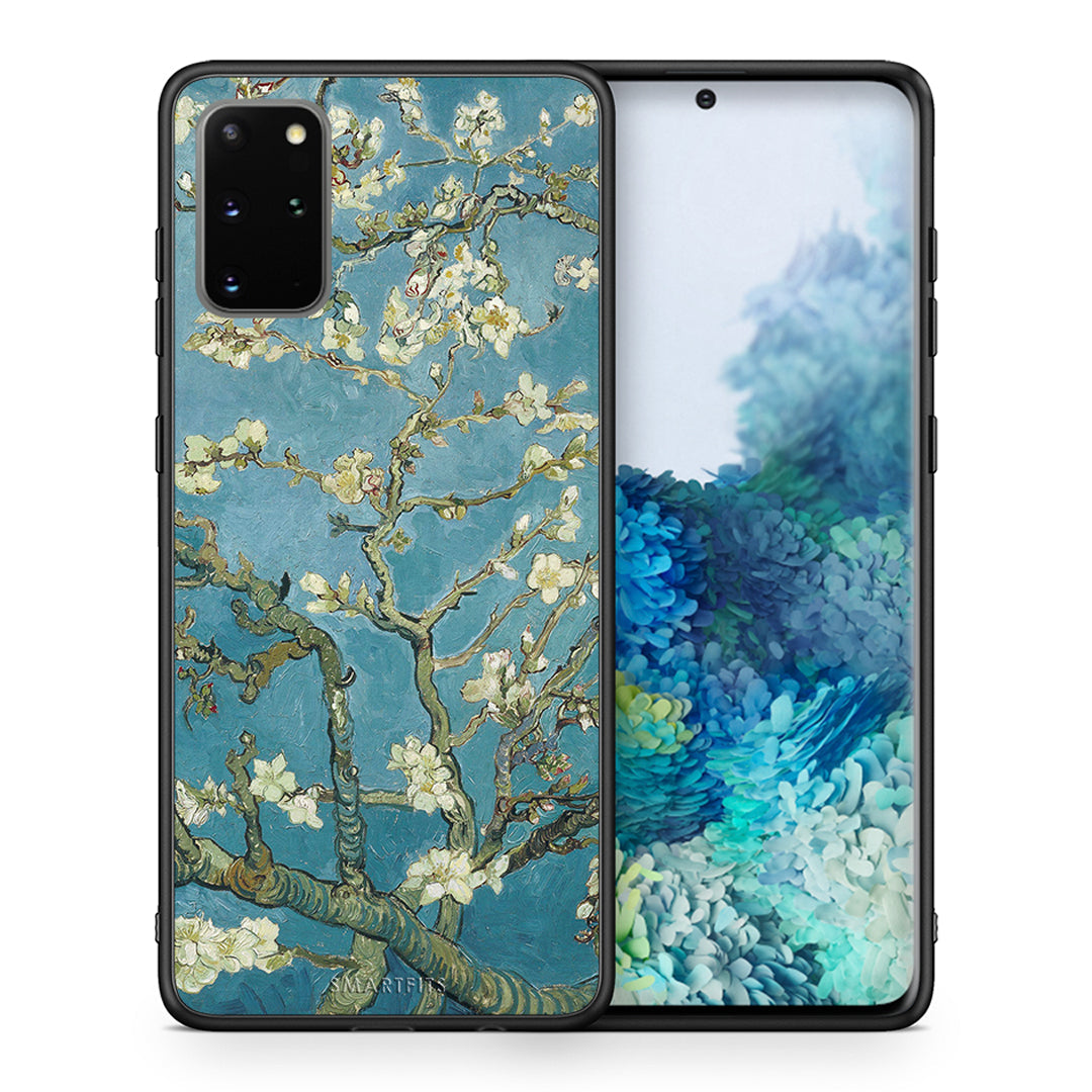 Θήκη Samsung S20 Plus White Blossoms από τη Smartfits με σχέδιο στο πίσω μέρος και μαύρο περίβλημα | Samsung S20 Plus White Blossoms case with colorful back and black bezels