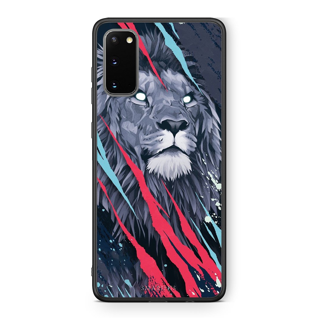 4 - Samsung S20 Lion Designer PopArt case, cover, bumper