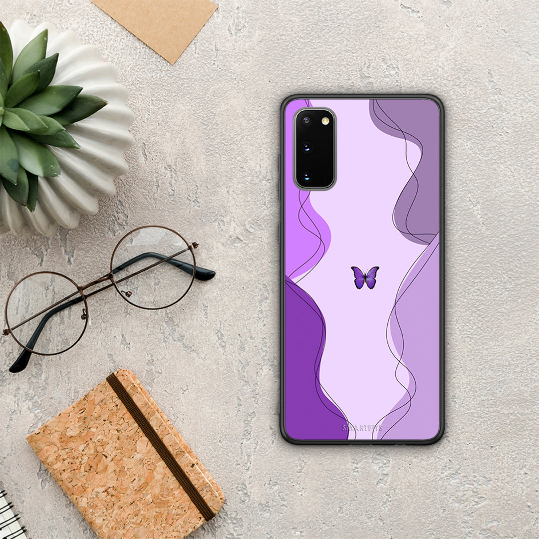 Purple Mariposa - Samsung Galaxy S20 case