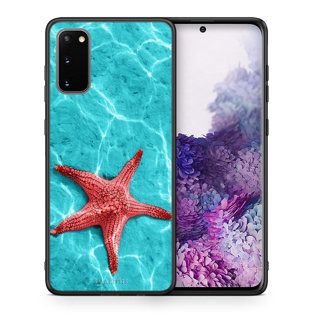 Θήκη Samsung S20 Red Starfish από τη Smartfits με σχέδιο στο πίσω μέρος και μαύρο περίβλημα | Samsung S20 Red Starfish case with colorful back and black bezels