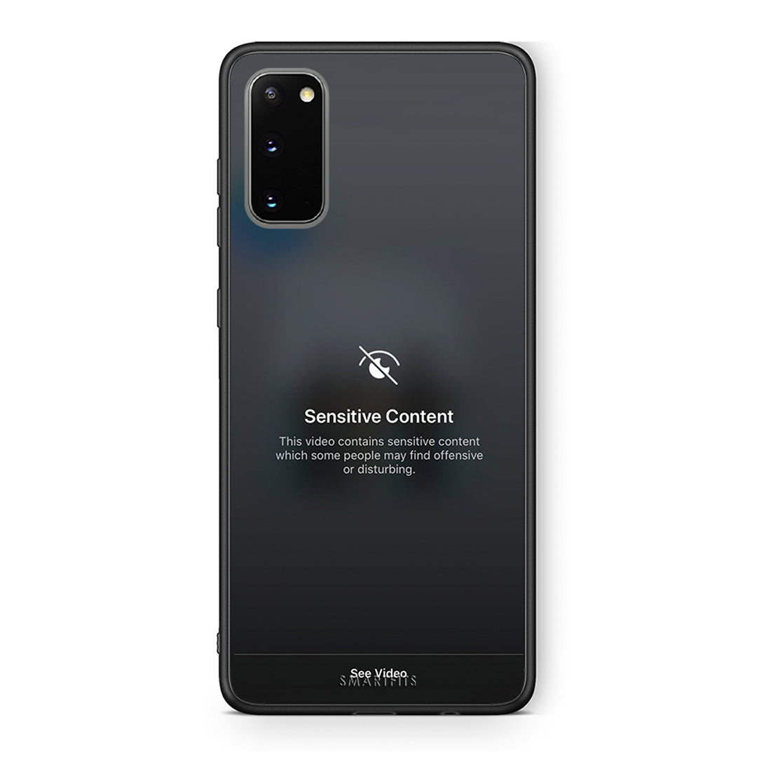 Samsung S20 Sensitive Content θήκη από τη Smartfits με σχέδιο στο πίσω μέρος και μαύρο περίβλημα | Smartphone case with colorful back and black bezels by Smartfits
