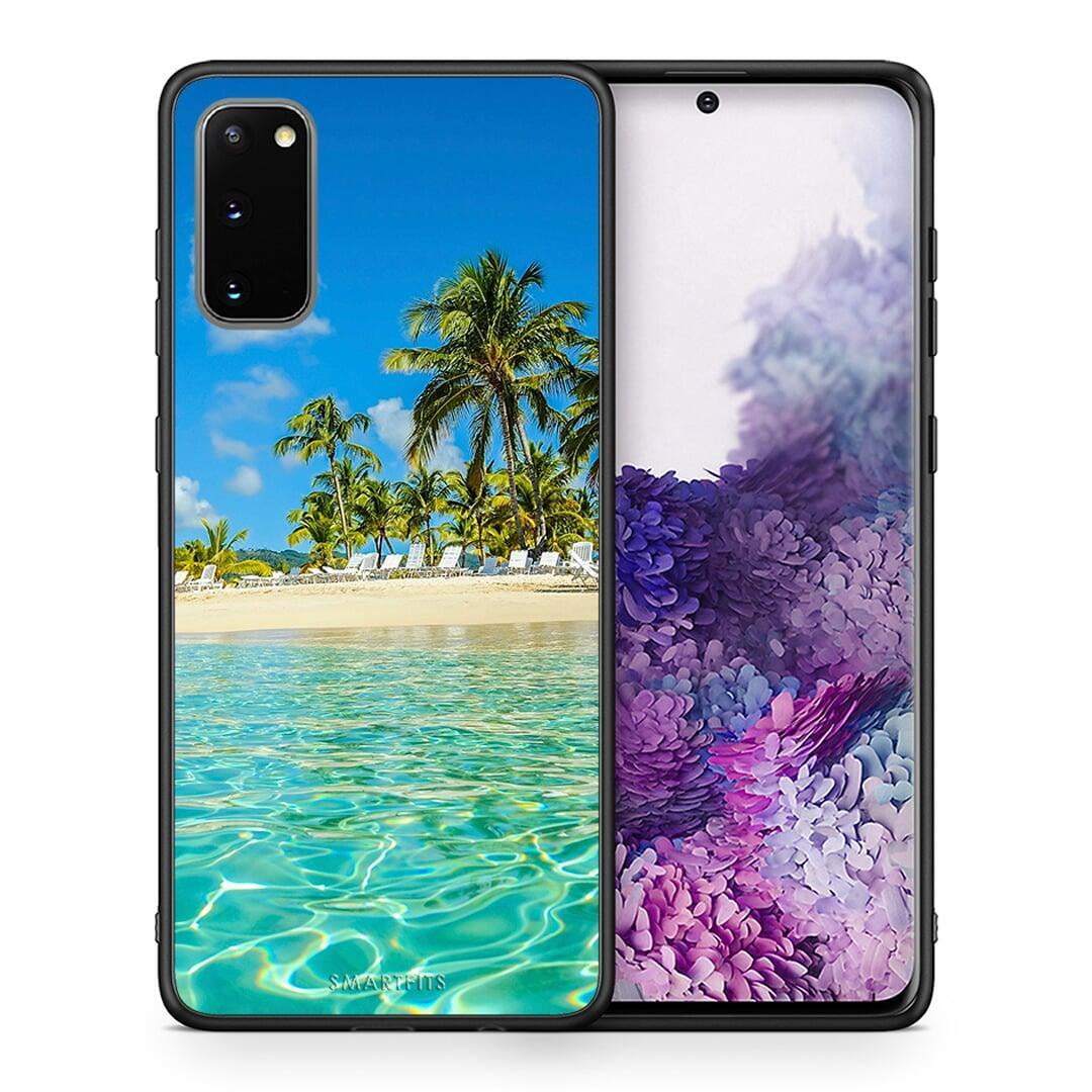 Θήκη Samsung S20 Tropical Vibes από τη Smartfits με σχέδιο στο πίσω μέρος και μαύρο περίβλημα | Samsung S20 Tropical Vibes case with colorful back and black bezels