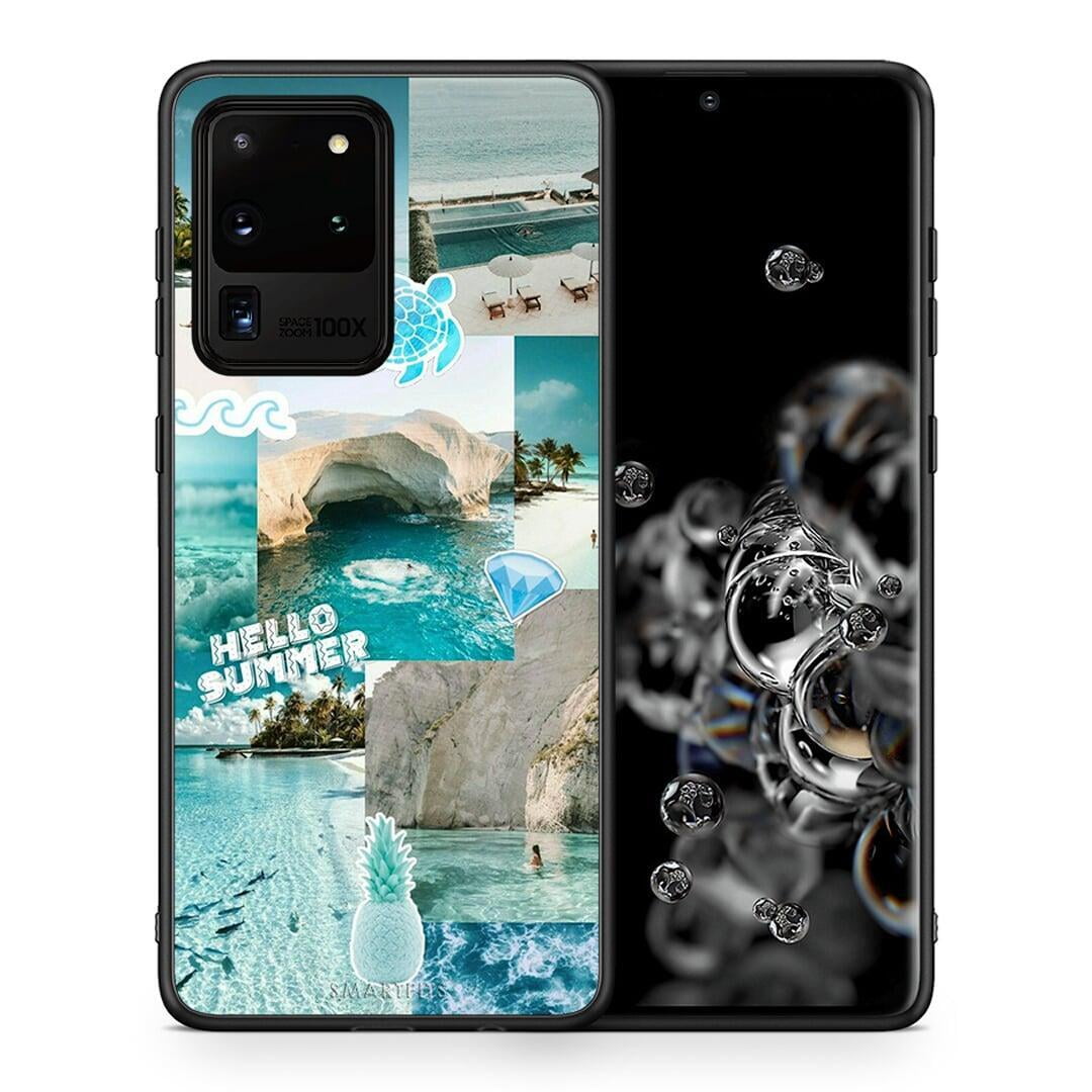 Θήκη Samsung S20 Ultra Aesthetic Summer από τη Smartfits με σχέδιο στο πίσω μέρος και μαύρο περίβλημα | Samsung S20 Ultra Aesthetic Summer case with colorful back and black bezels