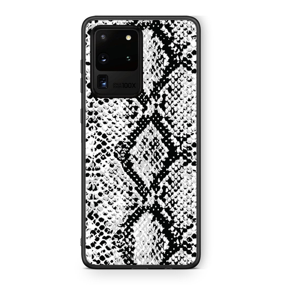 24 - Samsung S20 Ultra White Snake Animal case, cover, bumper