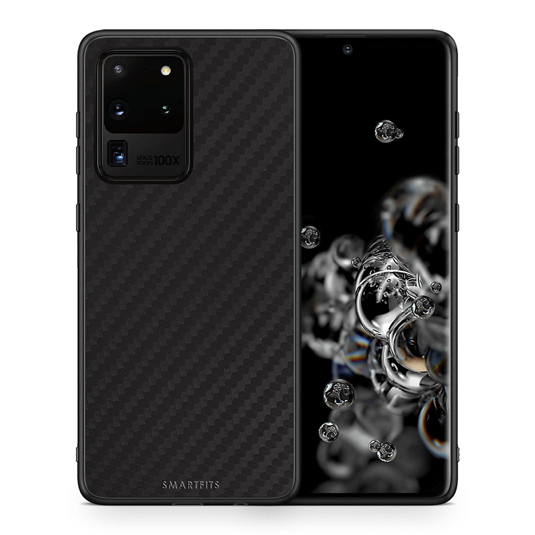 Θήκη Samsung S20 Ultra Carbon Black από τη Smartfits με σχέδιο στο πίσω μέρος και μαύρο περίβλημα | Samsung S20 Ultra Carbon Black case with colorful back and black bezels