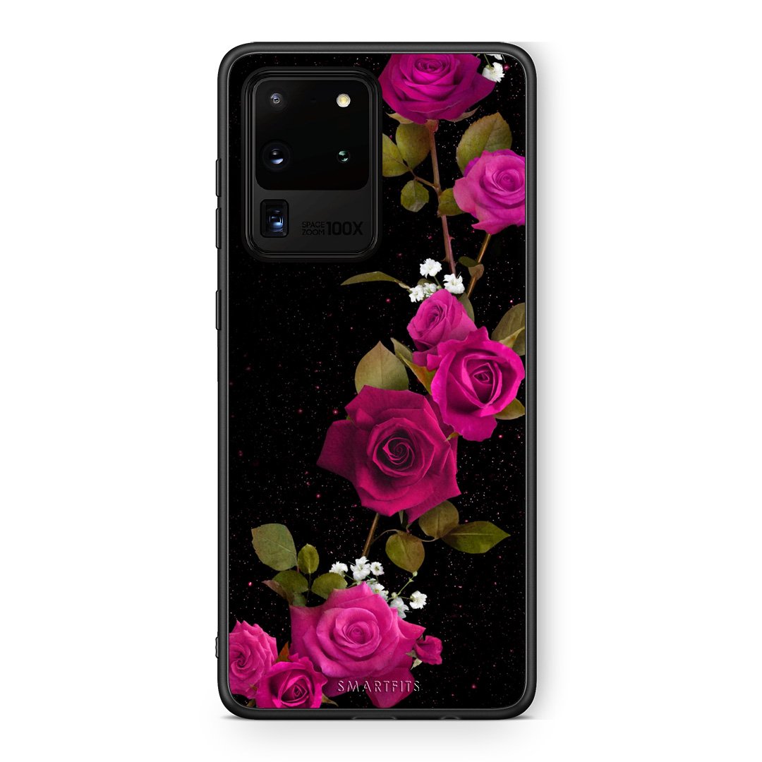 4 - Samsung S20 Ultra Red Roses Flower case, cover, bumper