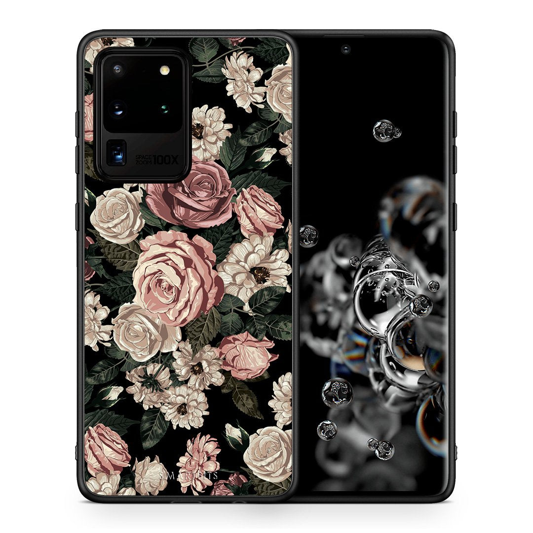 Θήκη Samsung S20 Ultra Wild Roses Flower από τη Smartfits με σχέδιο στο πίσω μέρος και μαύρο περίβλημα | Samsung S20 Ultra Wild Roses Flower case with colorful back and black bezels