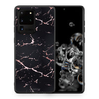 Thumbnail for Θήκη Samsung S20 Ultra Black Rosegold Marble από τη Smartfits με σχέδιο στο πίσω μέρος και μαύρο περίβλημα | Samsung S20 Ultra Black Rosegold Marble case with colorful back and black bezels