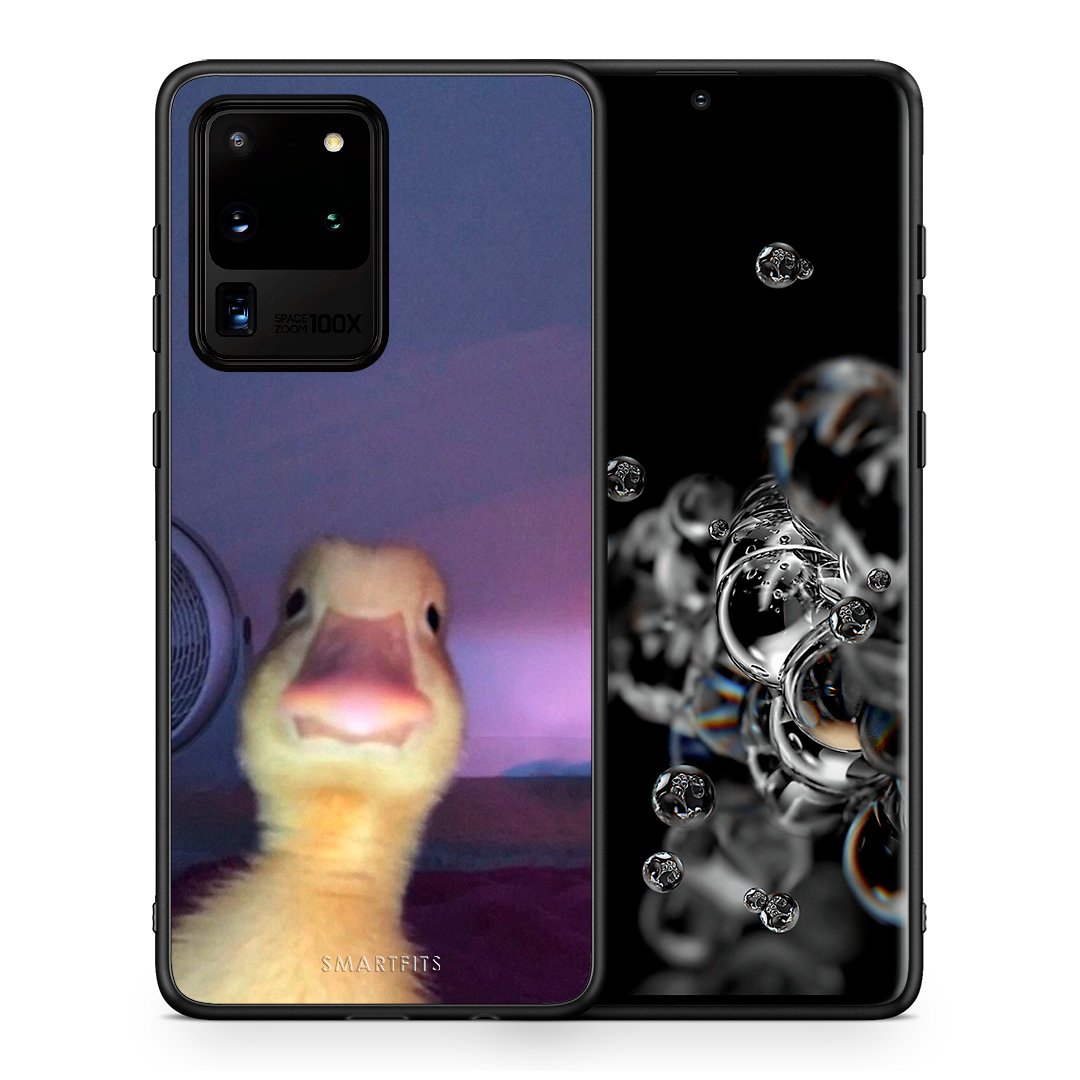 Θήκη Samsung S20 Ultra Meme Duck από τη Smartfits με σχέδιο στο πίσω μέρος και μαύρο περίβλημα | Samsung S20 Ultra Meme Duck case with colorful back and black bezels