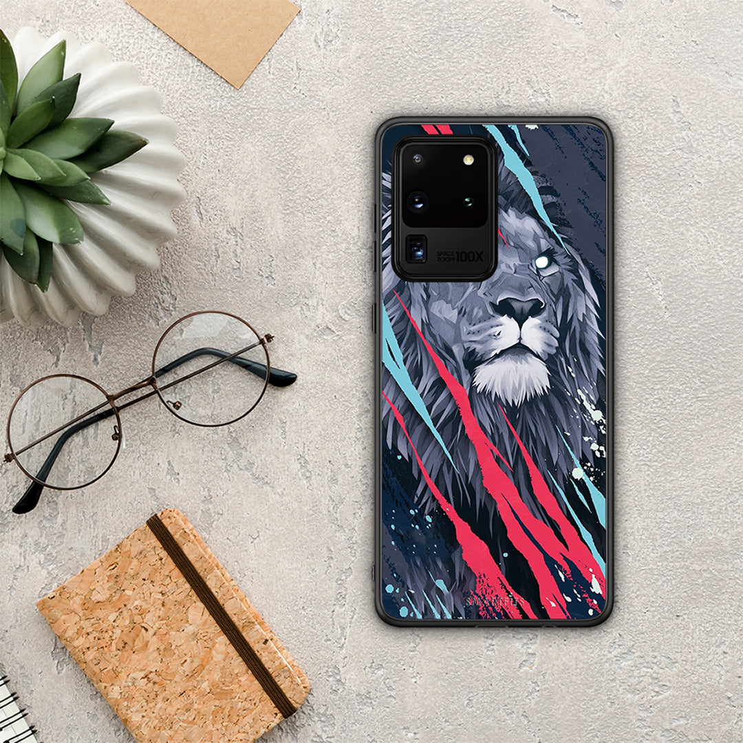 PopArt Lion Designer - Samsung Galaxy S20 Ultra case