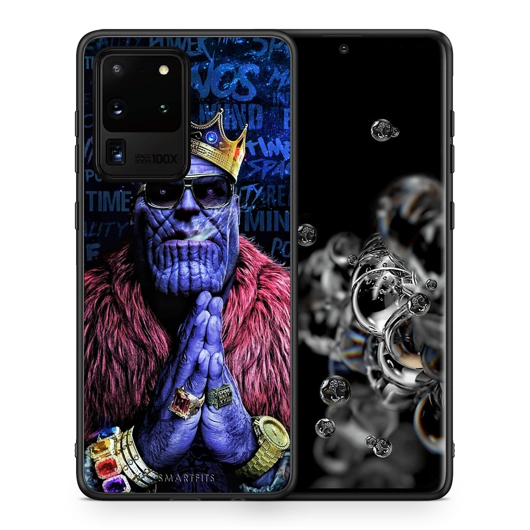 Θήκη Samsung S20 Ultra Thanos PopArt από τη Smartfits με σχέδιο στο πίσω μέρος και μαύρο περίβλημα | Samsung S20 Ultra Thanos PopArt case with colorful back and black bezels
