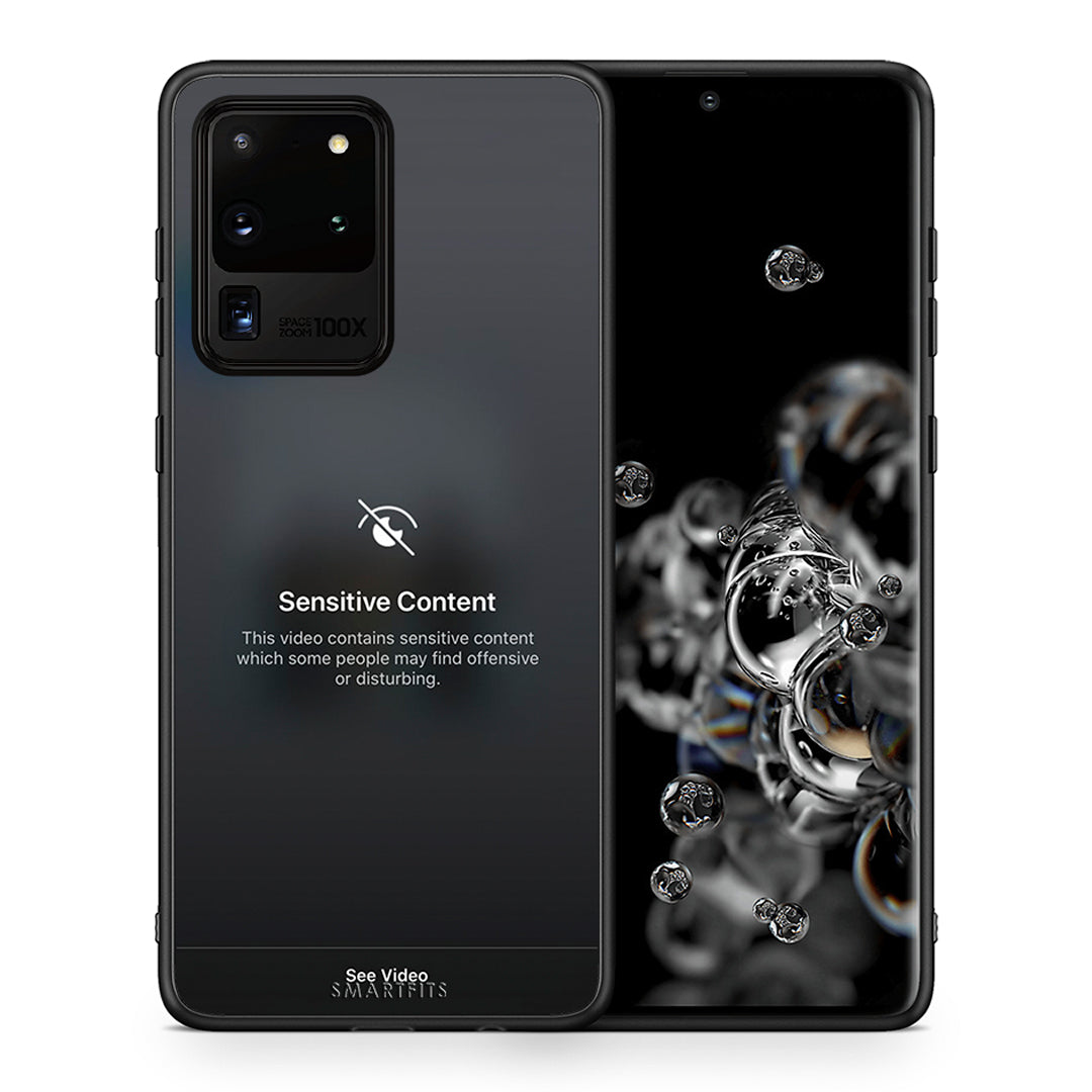 Θήκη Samsung S20 Ultra Sensitive Content από τη Smartfits με σχέδιο στο πίσω μέρος και μαύρο περίβλημα | Samsung S20 Ultra Sensitive Content case with colorful back and black bezels