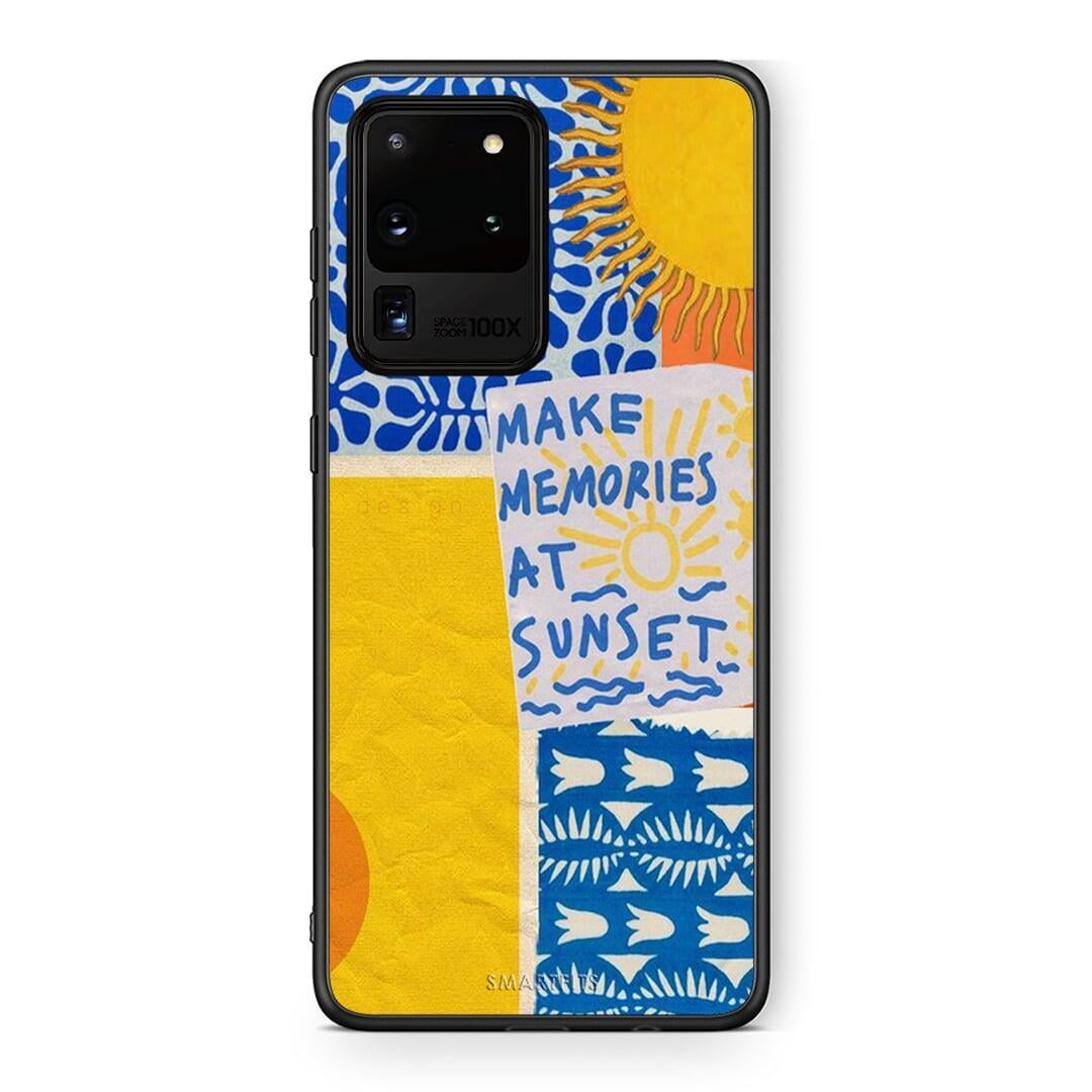 Samsung S20 Ultra Sunset Memories Θήκη από τη Smartfits με σχέδιο στο πίσω μέρος και μαύρο περίβλημα | Smartphone case with colorful back and black bezels by Smartfits