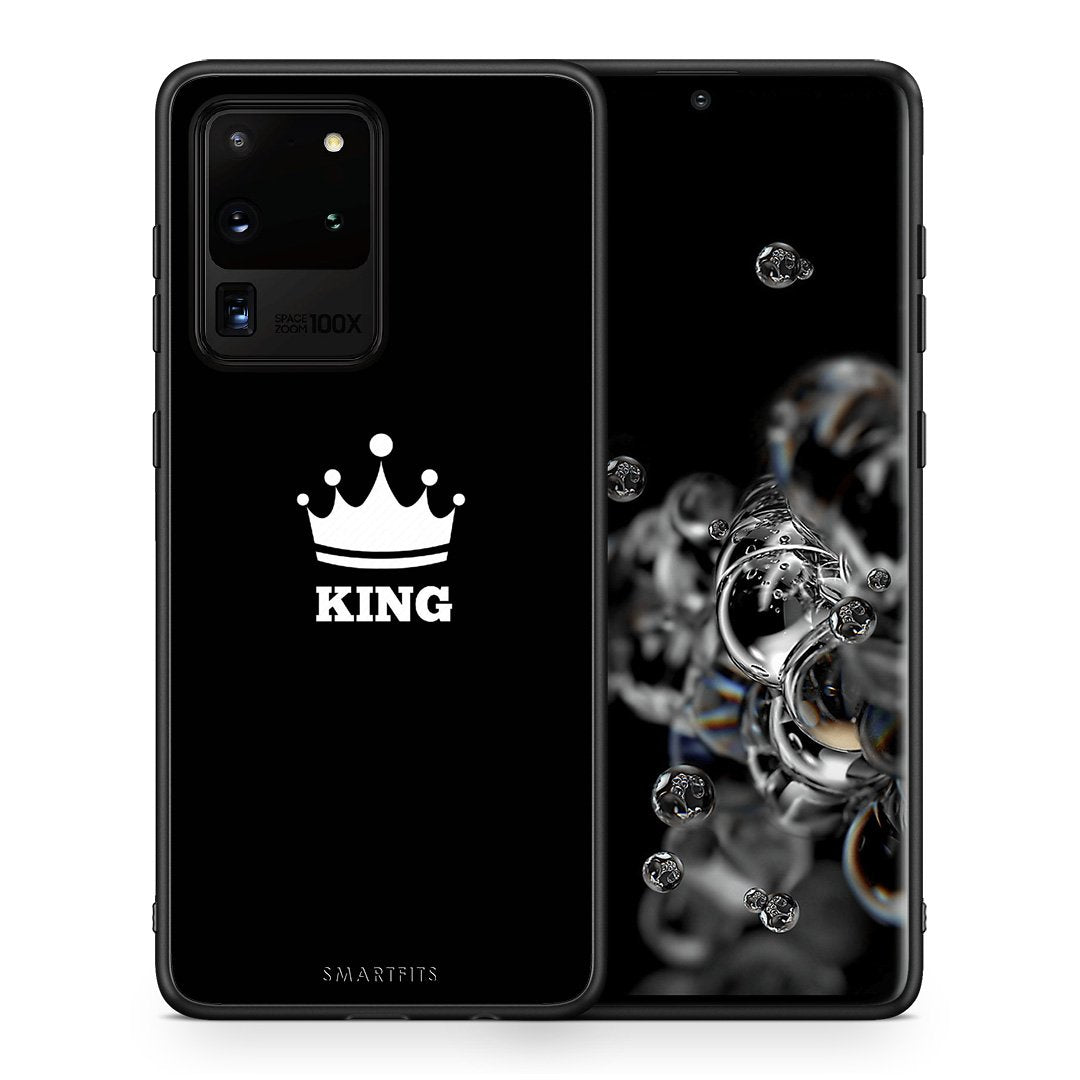 Θήκη Samsung S20 Ultra King Valentine από τη Smartfits με σχέδιο στο πίσω μέρος και μαύρο περίβλημα | Samsung S20 Ultra King Valentine case with colorful back and black bezels