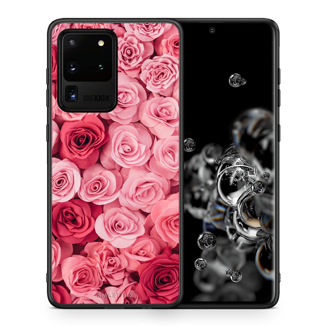 Θήκη Samsung S20 Ultra RoseGarden Valentine από τη Smartfits με σχέδιο στο πίσω μέρος και μαύρο περίβλημα | Samsung S20 Ultra RoseGarden Valentine case with colorful back and black bezels