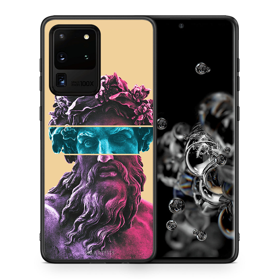 Θήκη Αγίου Βαλεντίνου Samsung S20 Ultra Zeus Art από τη Smartfits με σχέδιο στο πίσω μέρος και μαύρο περίβλημα | Samsung S20 Ultra Zeus Art case with colorful back and black bezels