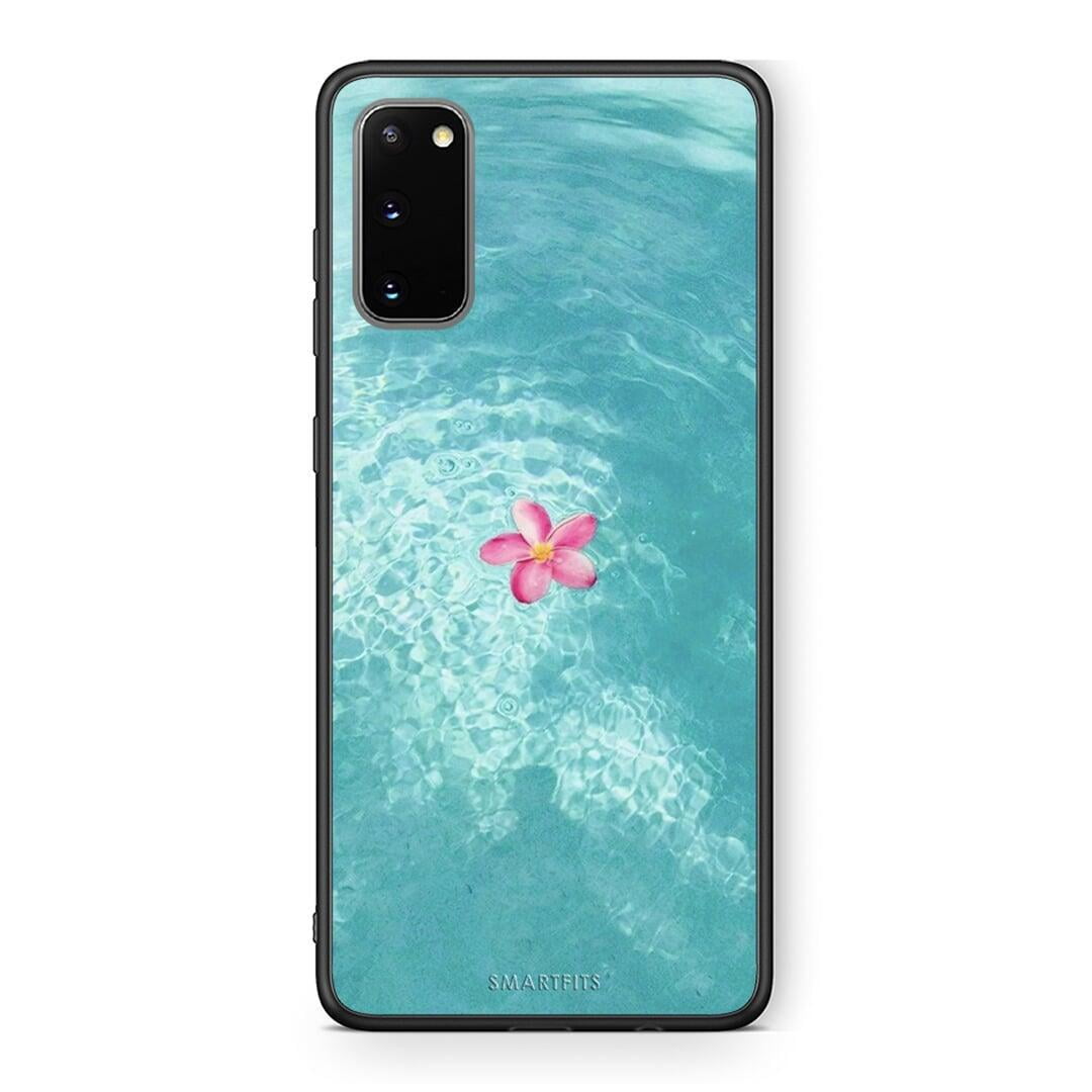 Samsung S20 Water Flower Θήκη από τη Smartfits με σχέδιο στο πίσω μέρος και μαύρο περίβλημα | Smartphone case with colorful back and black bezels by Smartfits