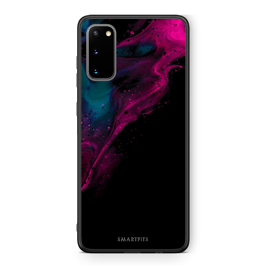 4 - Samsung S20 Pink Black Watercolor case, cover, bumper