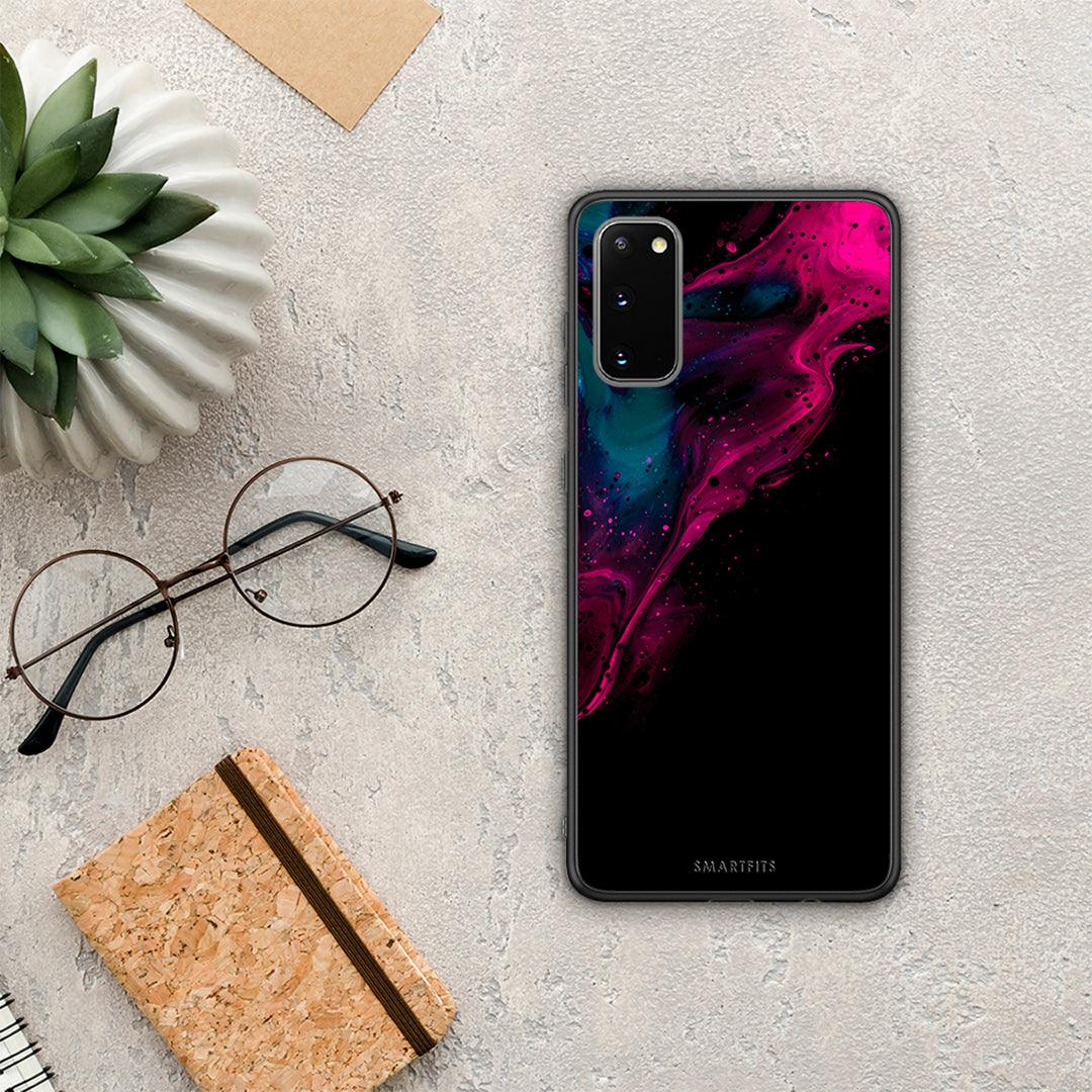 Watercolor Pink Black - Samsung Galaxy S20 case