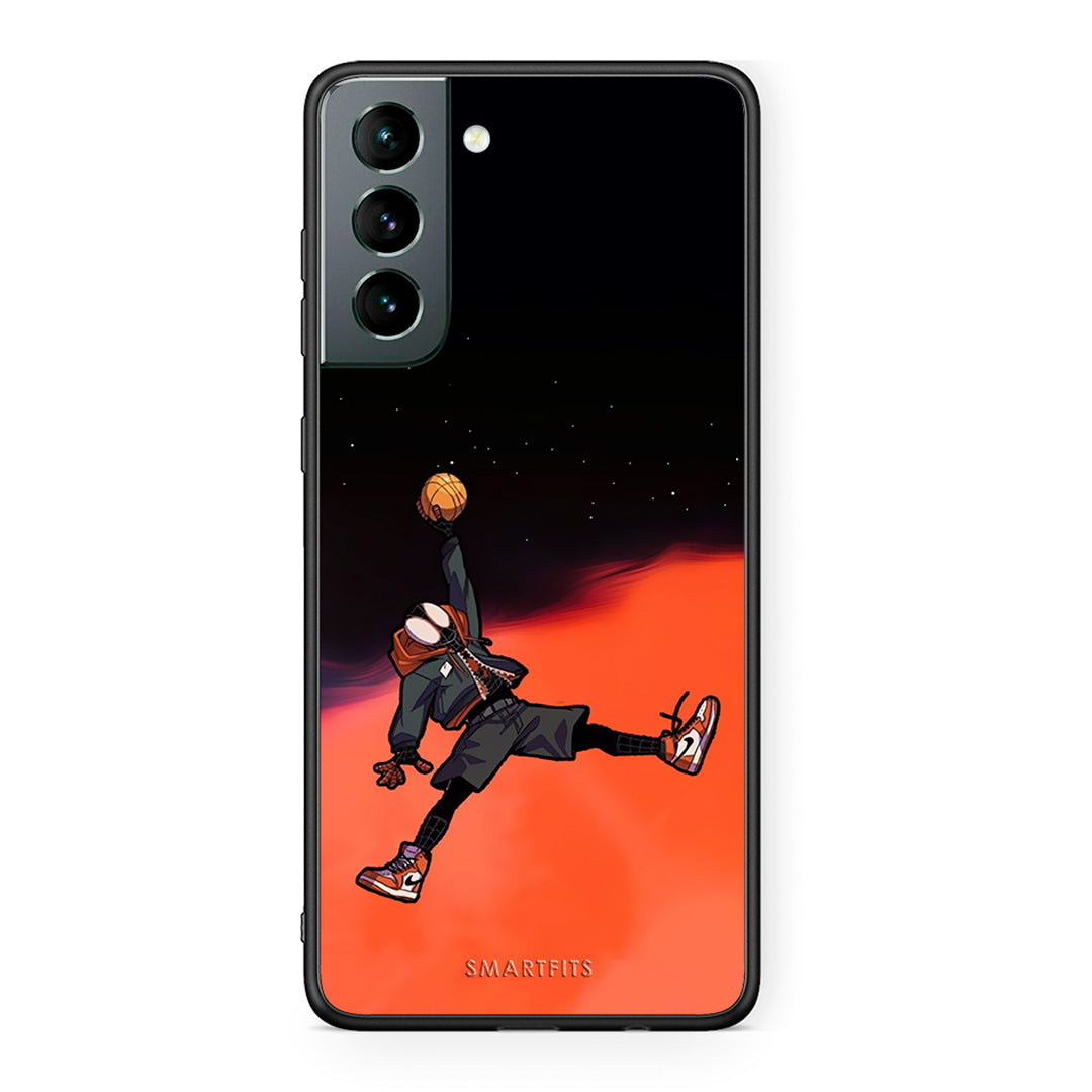 Samsung S21 Basketball Hero θήκη από τη Smartfits με σχέδιο στο πίσω μέρος και μαύρο περίβλημα | Smartphone case with colorful back and black bezels by Smartfits