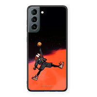 Thumbnail for Samsung S21 Basketball Hero θήκη από τη Smartfits με σχέδιο στο πίσω μέρος και μαύρο περίβλημα | Smartphone case with colorful back and black bezels by Smartfits