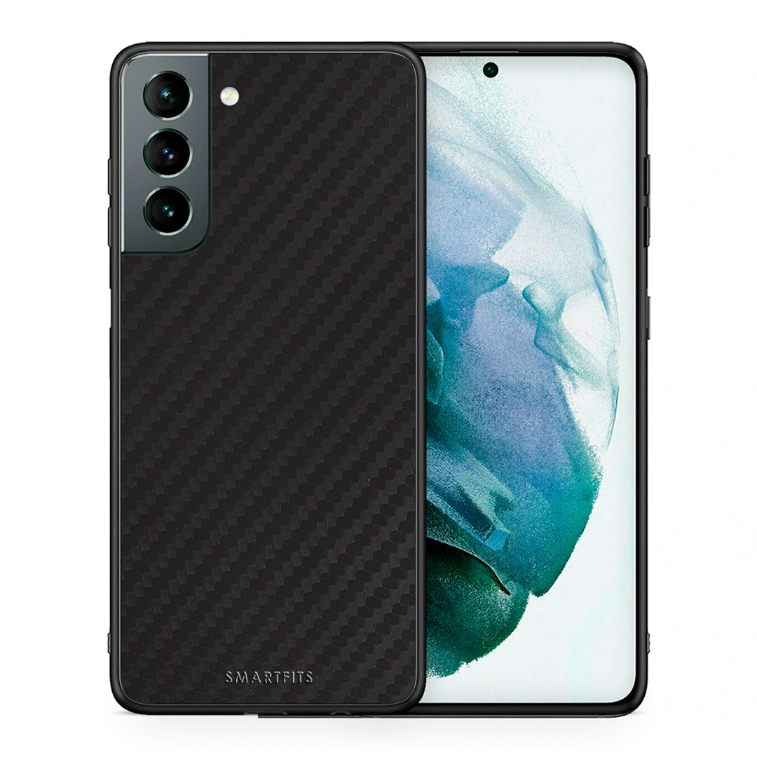 Θήκη Samsung S21 Carbon Black από τη Smartfits με σχέδιο στο πίσω μέρος και μαύρο περίβλημα | Samsung S21 Carbon Black case with colorful back and black bezels