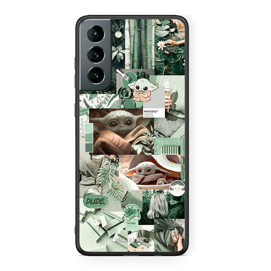 Samsung S21 Collage Dude Θήκη Αγίου Βαλεντίνου από τη Smartfits με σχέδιο στο πίσω μέρος και μαύρο περίβλημα | Smartphone case with colorful back and black bezels by Smartfits