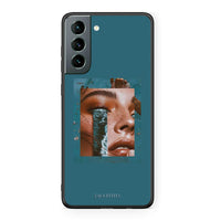 Thumbnail for Samsung S21 Cry An Ocean θήκη από τη Smartfits με σχέδιο στο πίσω μέρος και μαύρο περίβλημα | Smartphone case with colorful back and black bezels by Smartfits