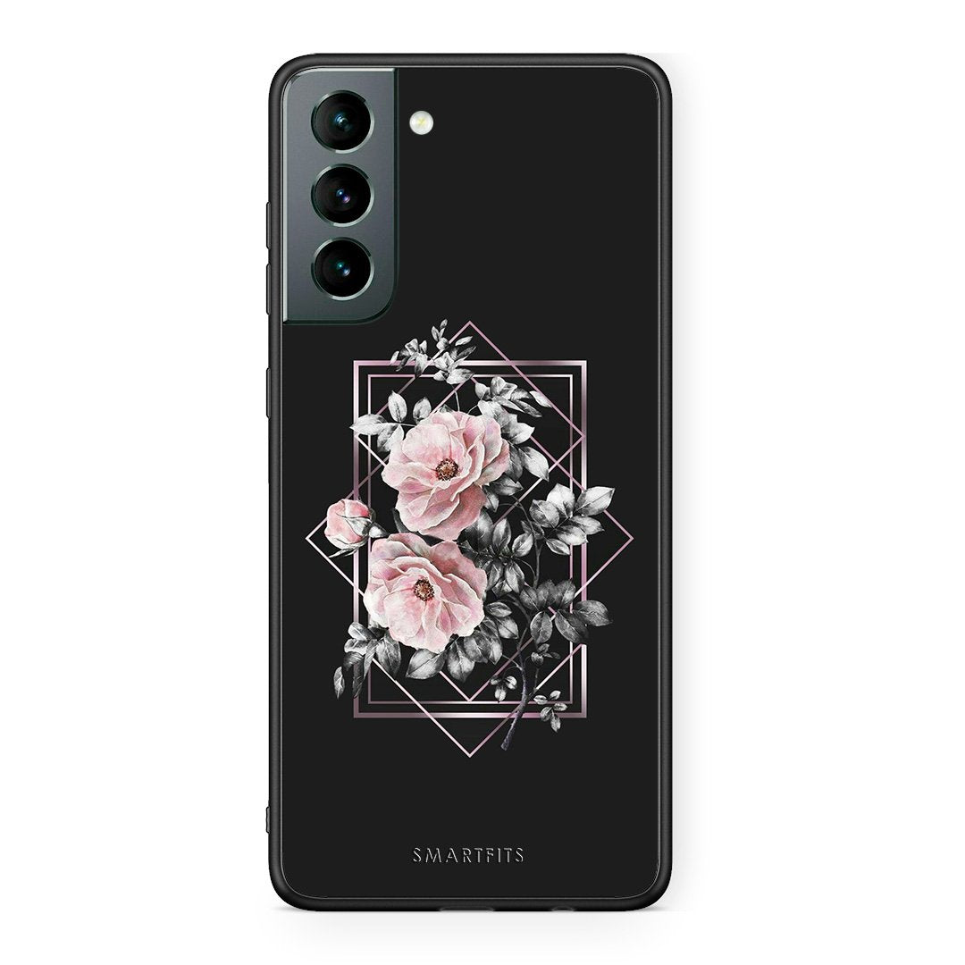 4 - Samsung S21 Frame Flower case, cover, bumper