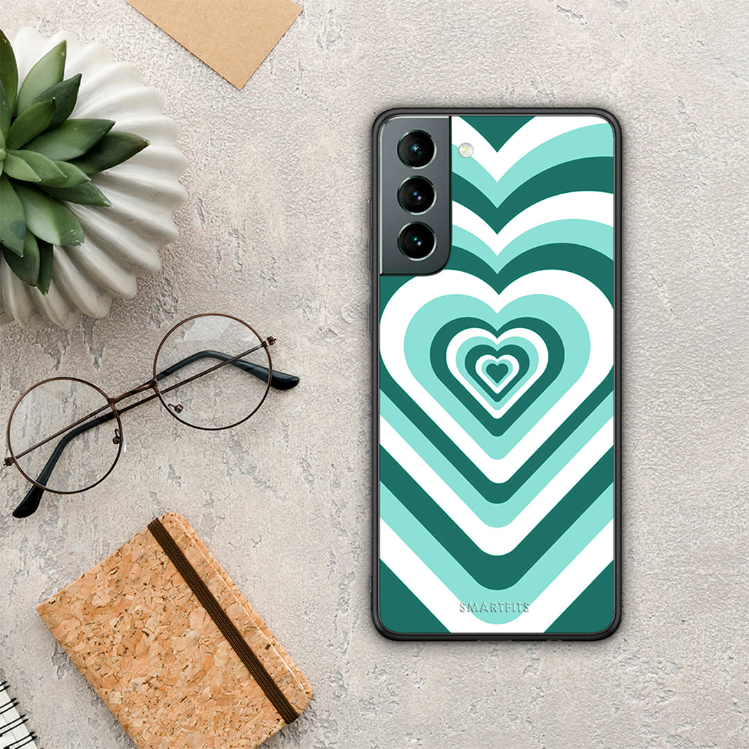 Green Hearts - Samsung Galaxy S21 case