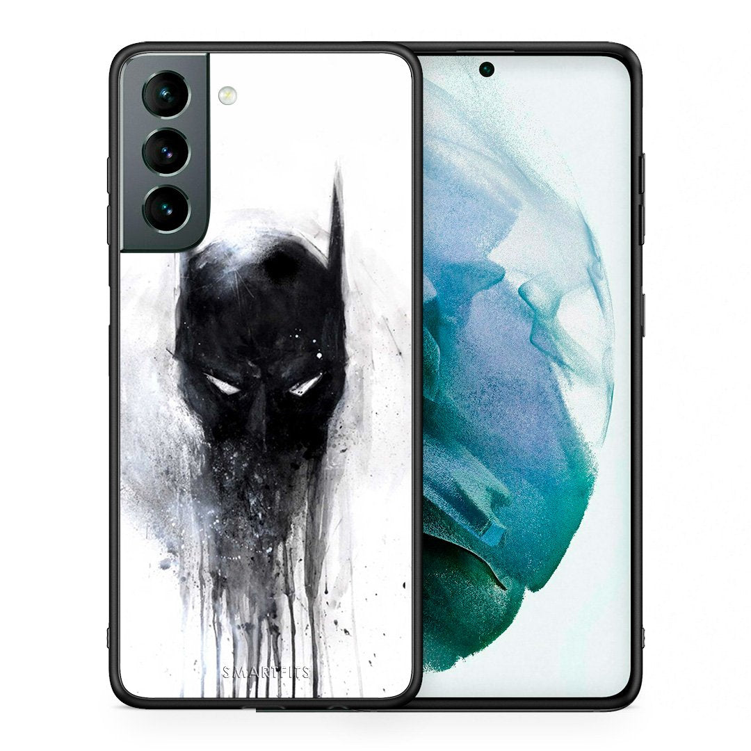 Θήκη Samsung S21 Paint Bat Hero από τη Smartfits με σχέδιο στο πίσω μέρος και μαύρο περίβλημα | Samsung S21 Paint Bat Hero case with colorful back and black bezels