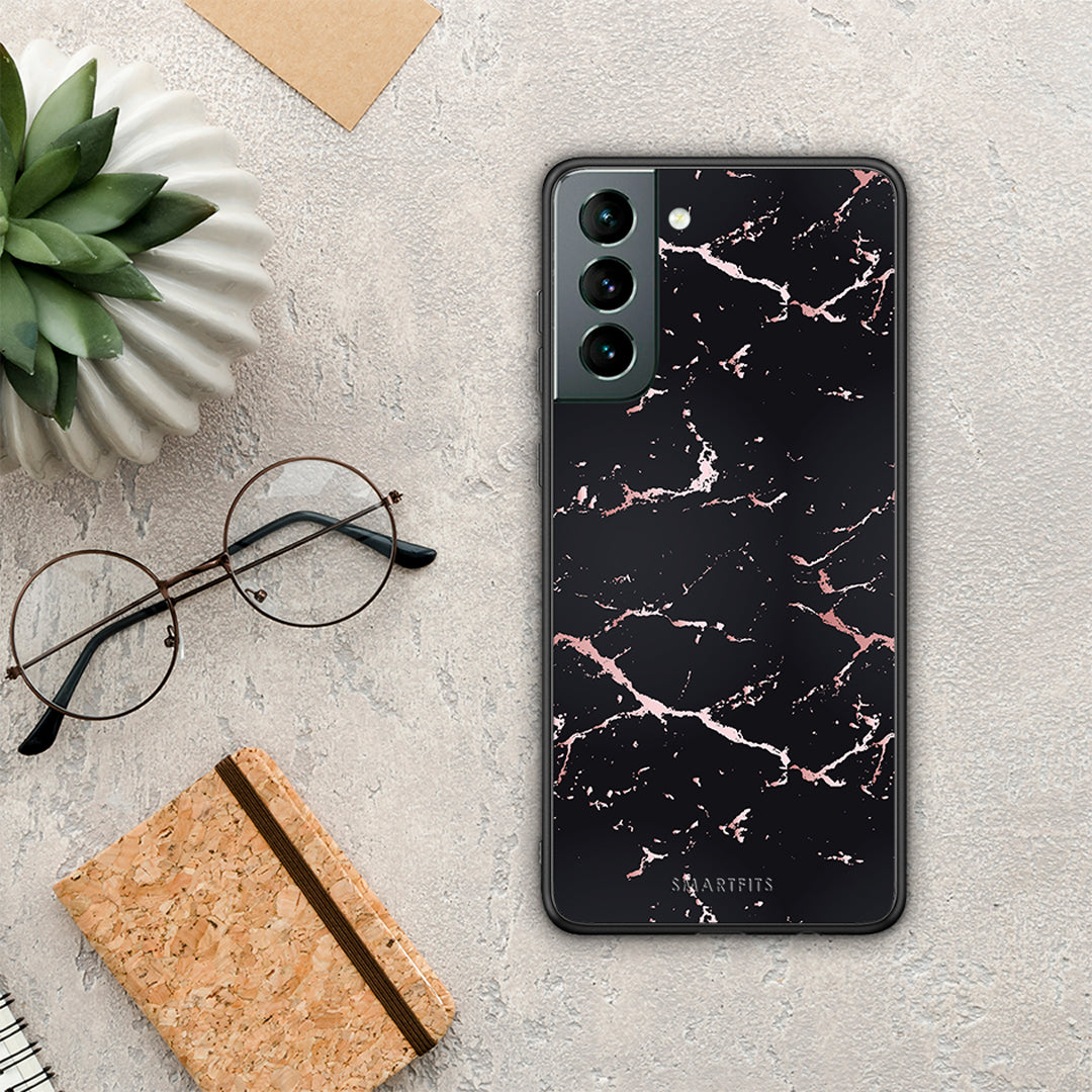 Marble Black Rosegold - Samsung Galaxy S21 case