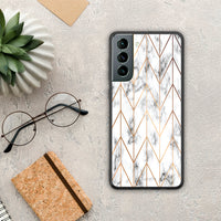 Thumbnail for Marble Gold Geometric - Samsung Galaxy S21 case