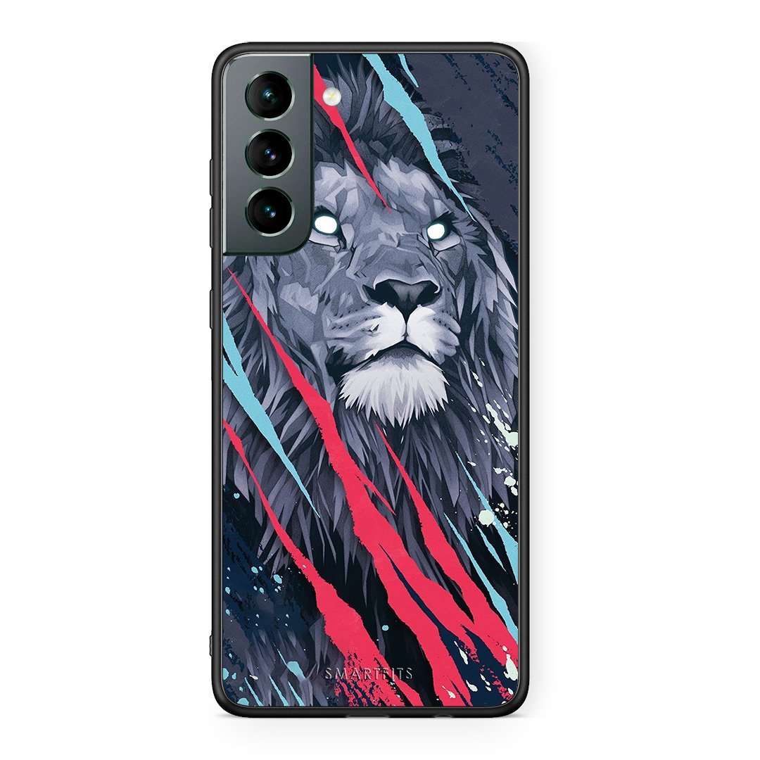 4 - Samsung S21 Lion Designer PopArt case, cover, bumper