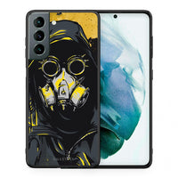 Thumbnail for Θήκη Samsung S21 Mask PopArt από τη Smartfits με σχέδιο στο πίσω μέρος και μαύρο περίβλημα | Samsung S21 Mask PopArt case with colorful back and black bezels