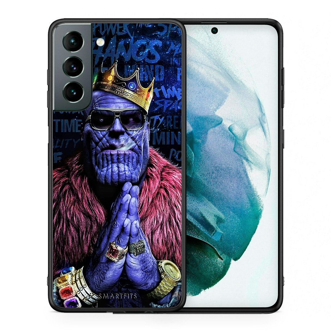 Θήκη Samsung S21 Thanos PopArt από τη Smartfits με σχέδιο στο πίσω μέρος και μαύρο περίβλημα | Samsung S21 Thanos PopArt case with colorful back and black bezels