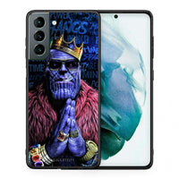 Thumbnail for Θήκη Samsung S21 Thanos PopArt από τη Smartfits με σχέδιο στο πίσω μέρος και μαύρο περίβλημα | Samsung S21 Thanos PopArt case with colorful back and black bezels